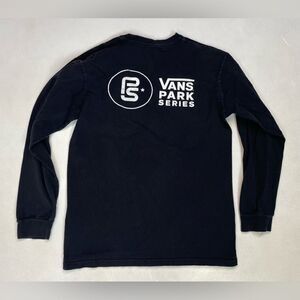 Vans Park Series Graphic T-shirt Women Medium Black Long Sleeve